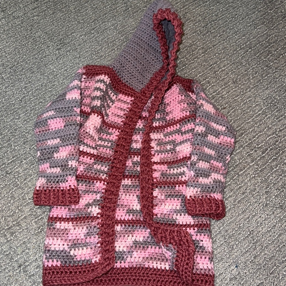 Crocheted toddler coat